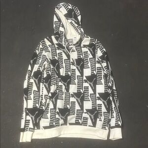 Puma Black and White Graphic Hoodie